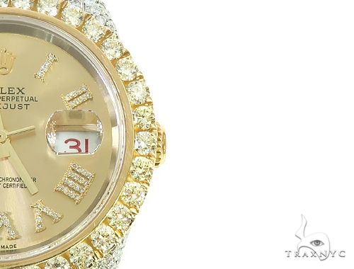 Two Tone Mens Diamond DateJust 41mm Rolex Watch 65813 - Image 4