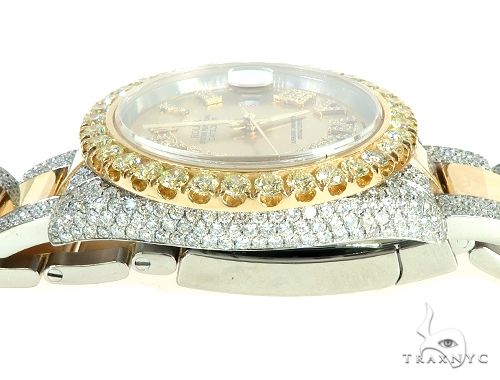 Two Tone Mens Diamond DateJust 41mm Rolex Watch 65813 - Image 6