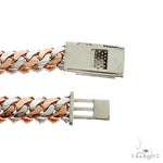 Two Tone Prong Set Diamond Cuban Chain 66852 - Image 6