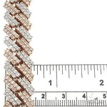 Two Tone Prong Set Diamond Cuban Chain 66852 - Image 8