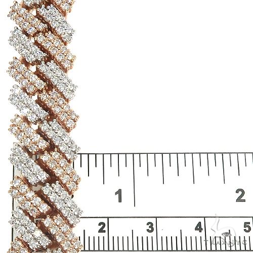 Two Tone Prong Set Diamond Cuban Chain 66852 - Image 8