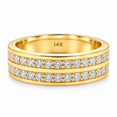 Two Row Wedding Band 18514