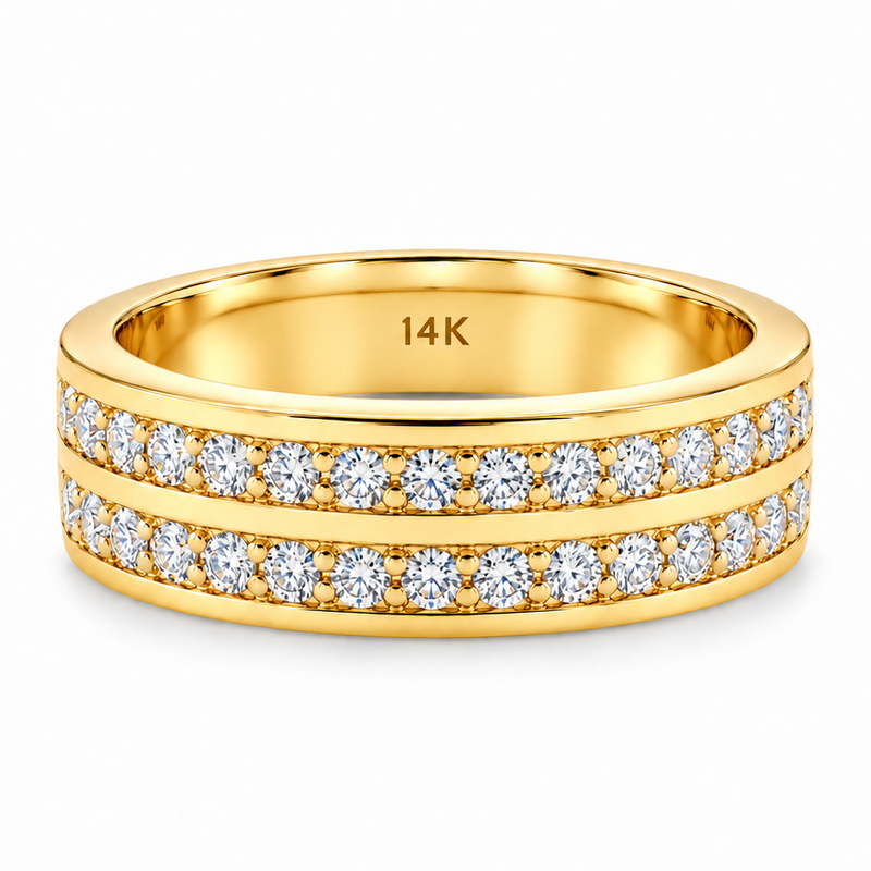 Two Row Wedding Band 18514