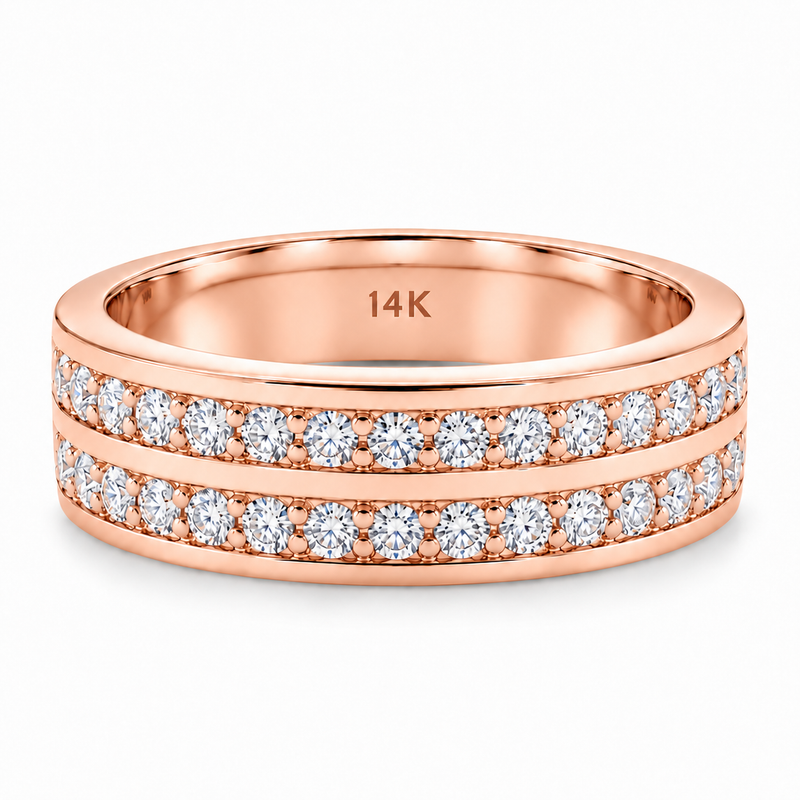 Two Row Wedding Band 18514