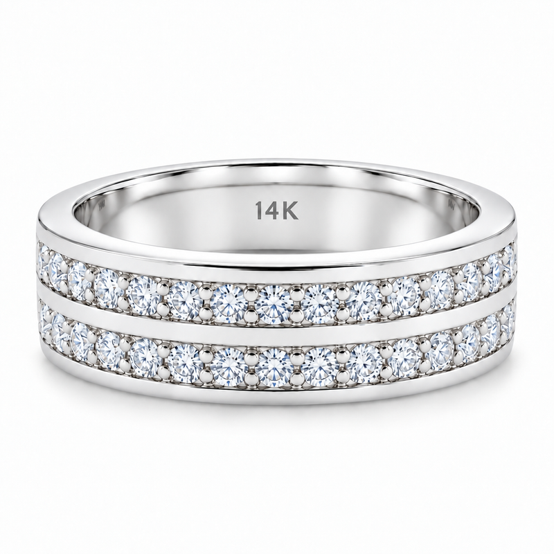 Two Row Wedding Band 18514
