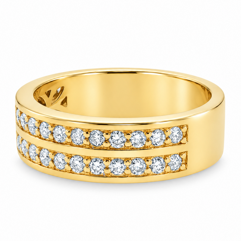 Two Row Wedding Band 18514