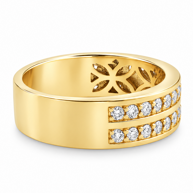 Two Row Wedding Band 18514