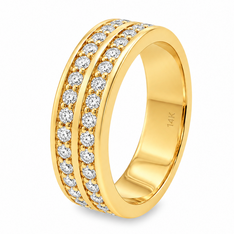 Two Row Wedding Band 18514