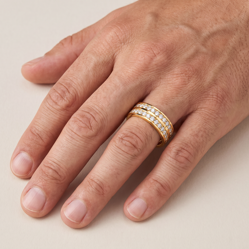 Two Row Wedding Band 18514