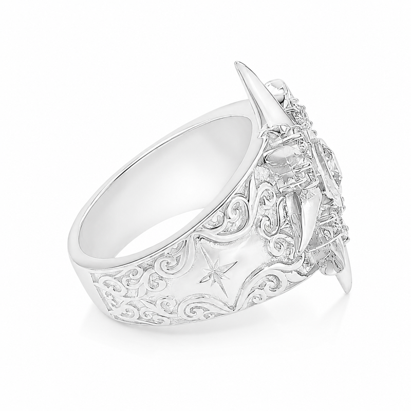 UFO Silver Diamond Ring 71601