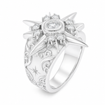 UFO Silver Diamond Ring 71601