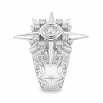 UFO Silver Diamond Ring 71601