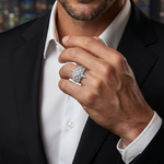 UFO Silver Diamond Ring 71601