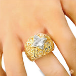 Flower Modified Brilliant Diamond Mens Ring 71000