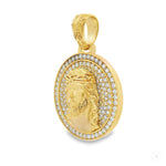 Circular Pendant With Jesus Head Set 71008