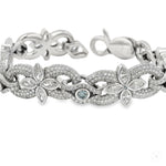 Marquise And Round White And Blue Diamond Bracelet 70996