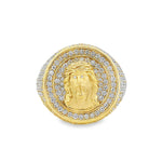 Circular Mens Ring With Jesus Head 71015