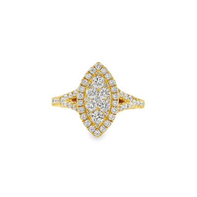 Marquise Cluster Diamond Engagement Ring 71017