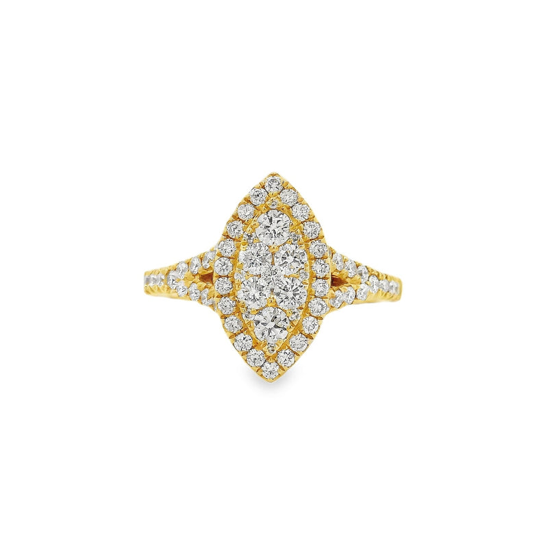 Marquise Cluster Diamond Engagement Ring 71017