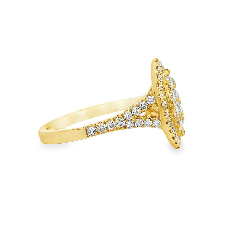 Marquise Cluster Diamond Engagement Ring 71017