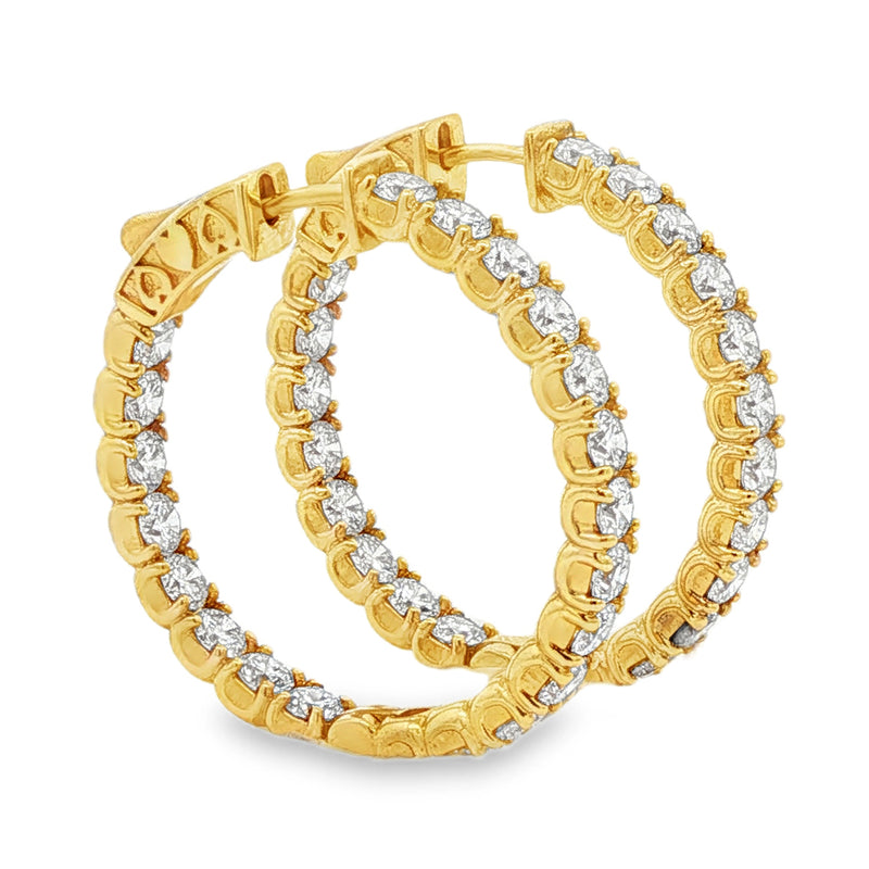 Diamond Hoops Earrings 71043