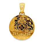 Circular Cross Pendant Set with Emerald Cut 71019