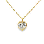 Heart Diamond Bezel Pendant 71018