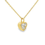 Heart Diamond Bezel Pendant 71018