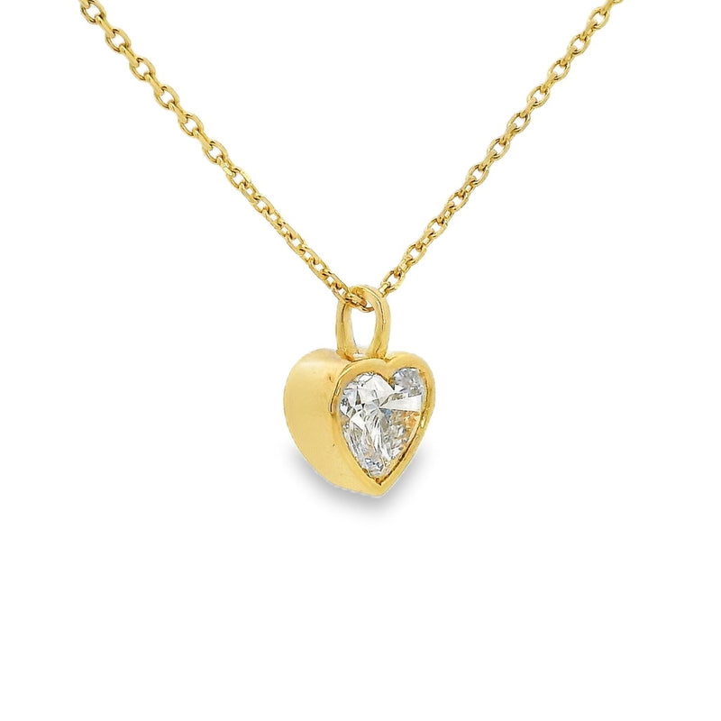 Heart Diamond Bezel Pendant 71018