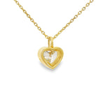 Heart Diamond Bezel Pendant 71018