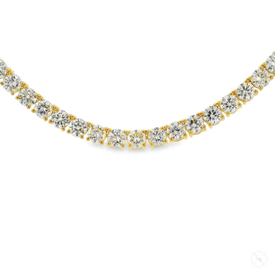 14K Gold 30 Pointer Lab Diamond Tennis Chain 71013