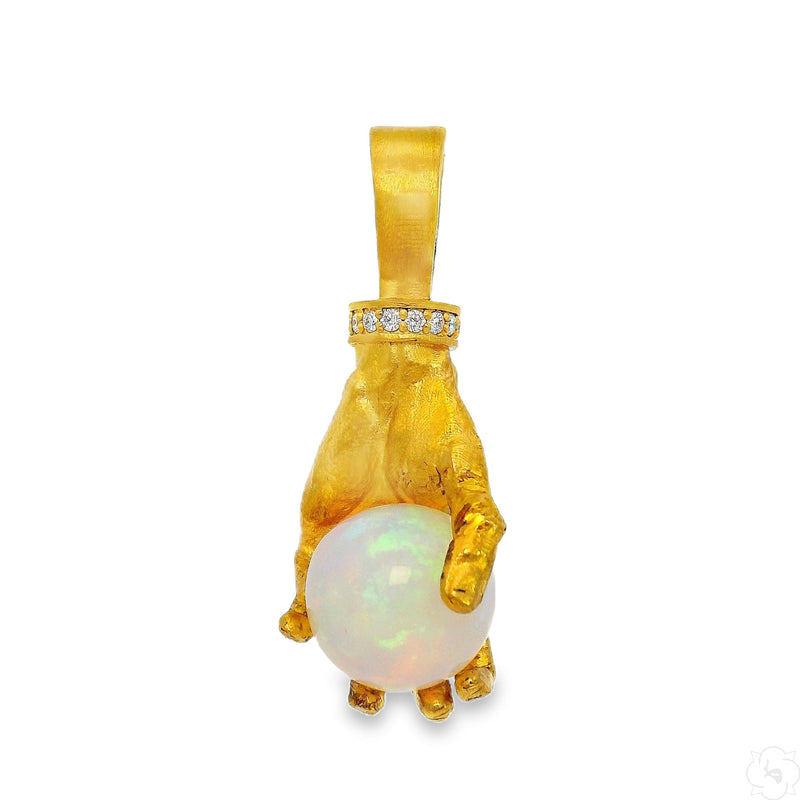 One of One 24k Gold Hand of Trax Pendant 71020