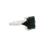 Black Emerald Cut Diamond Engagement Ring 71022