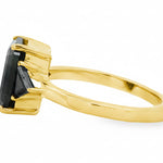 Black Emerald Cut Diamond Engagement Ring 71022