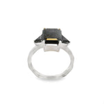 Black Emerald Cut Diamond Engagement Ring 71022