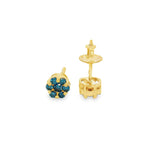 Ocean Blue Flower Earrings 5349