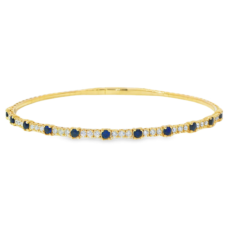 Flexible Sapphire Diamond Tennis Bracelet 71033