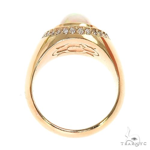 14K Gold UnCut Gems TraxNYC Opal Diamond Ring, photo 5 of 6
