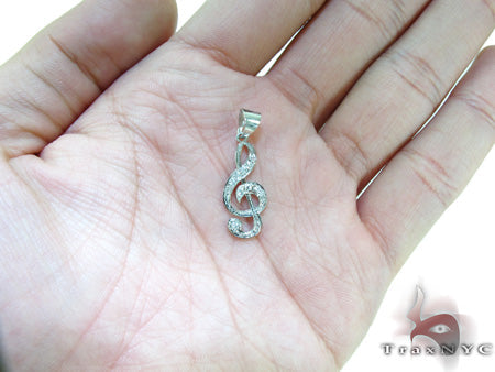 Unisex 14K Gold Diamond Pendant, photo 6 of 8