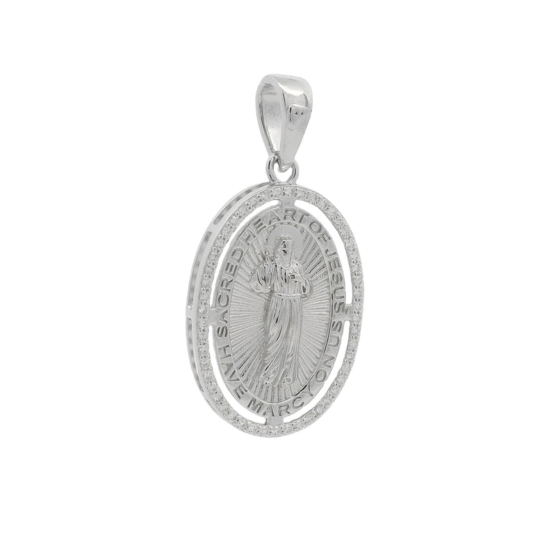 Prong Diamond Jesus Pendant 49506