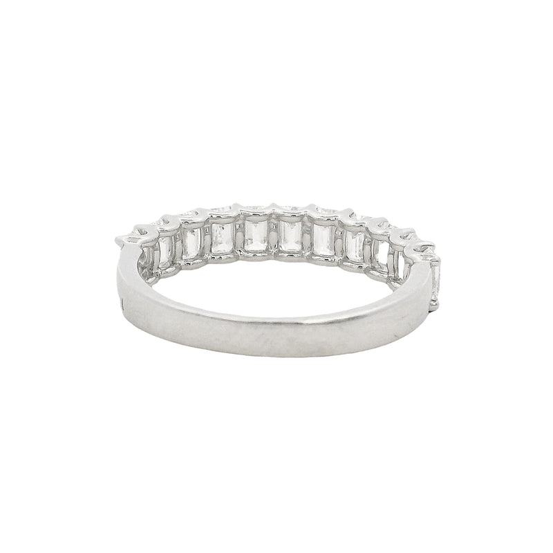 Semi-Eternity Emerald Cut Ring in 14K gold, view 3