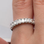 Semi-Eternity Emerald Cut Ring 70960