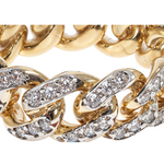 10k Yellow Gold Diamond Miami Cuban Ring 64682