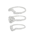 Flower Diamond Ring Set 17033