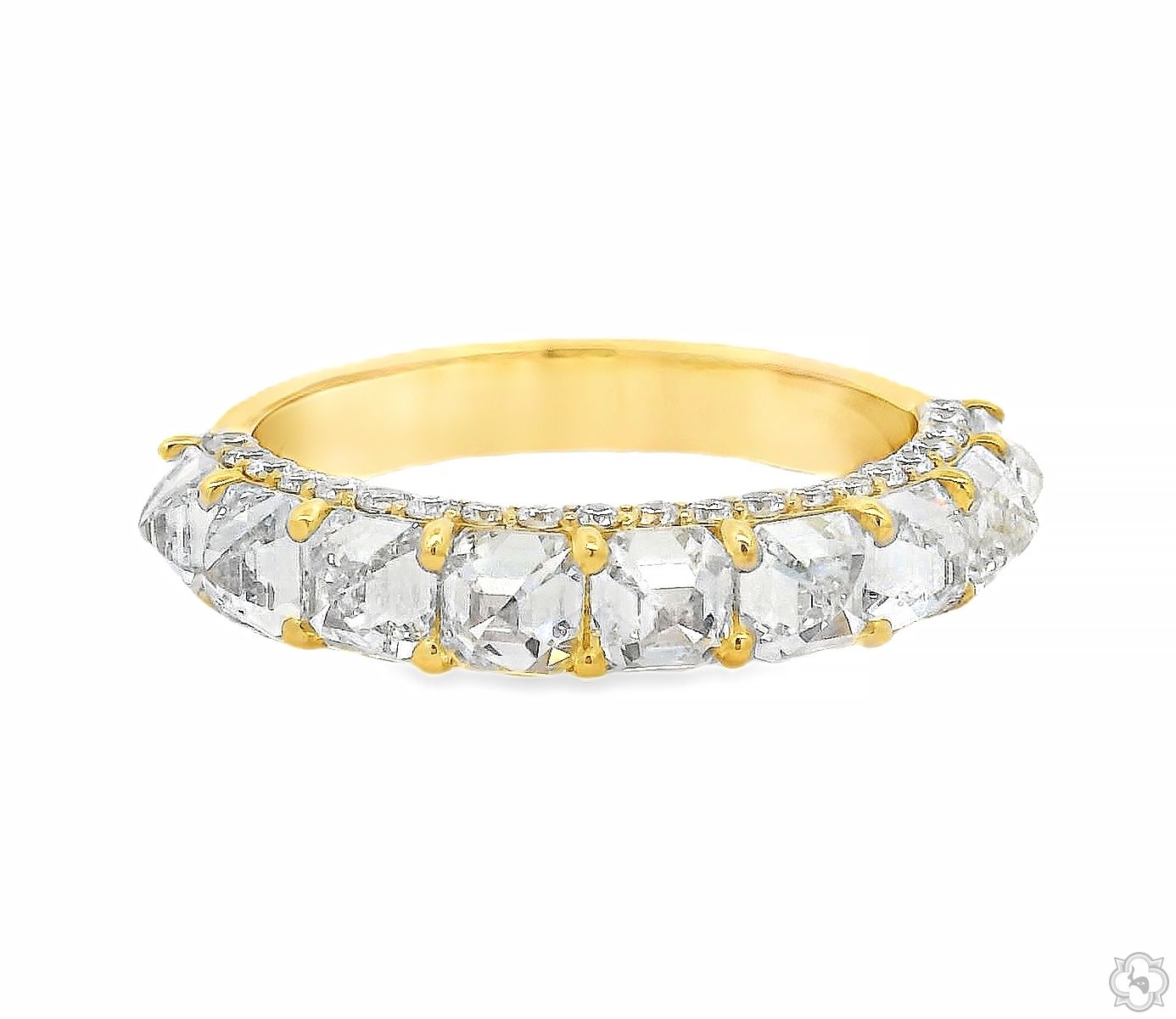 Upside Down Asscher Diamond Band 70825 | TraxNYC