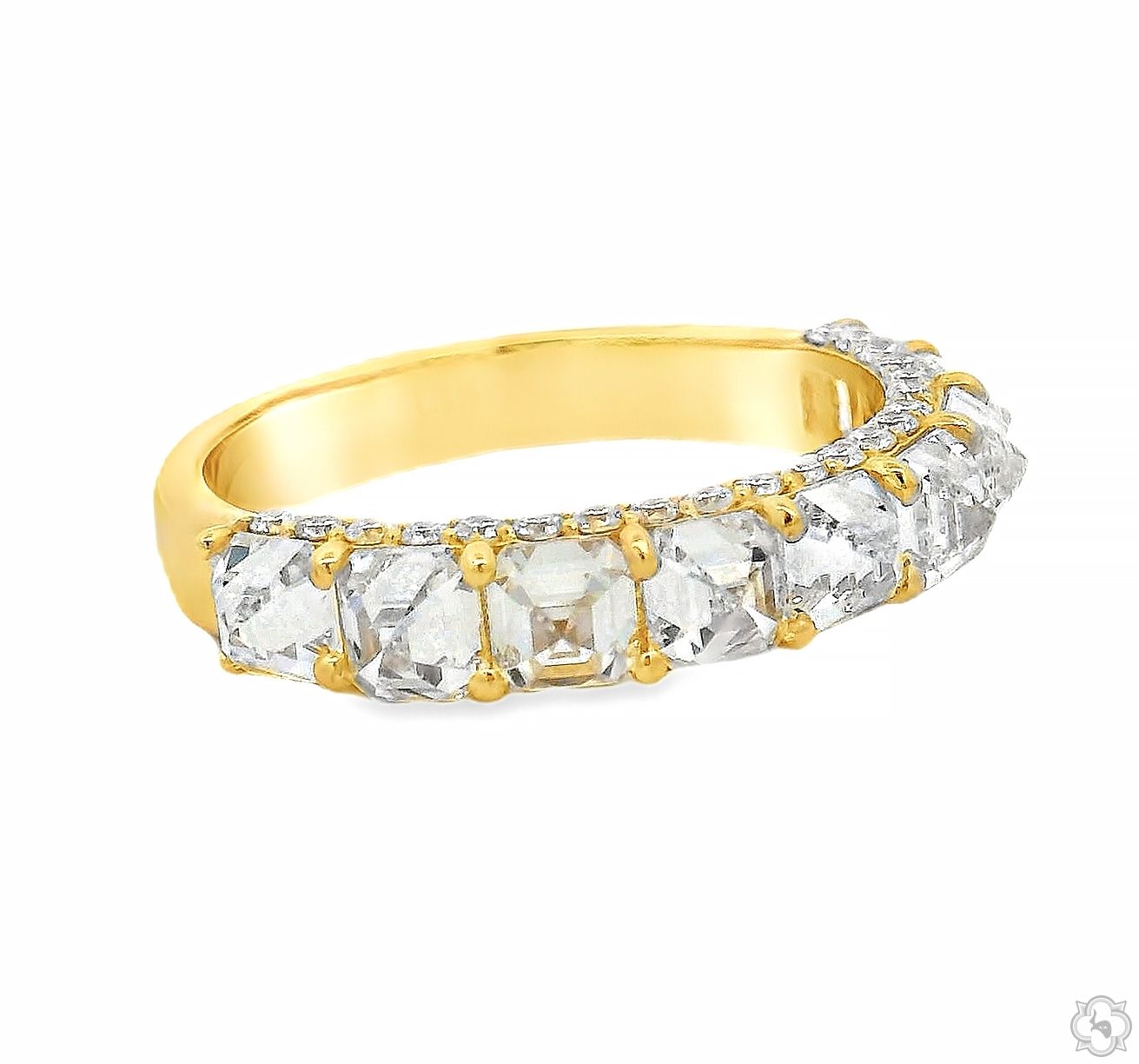 Upside Down Asscher Diamond Band 70825 | TraxNYC