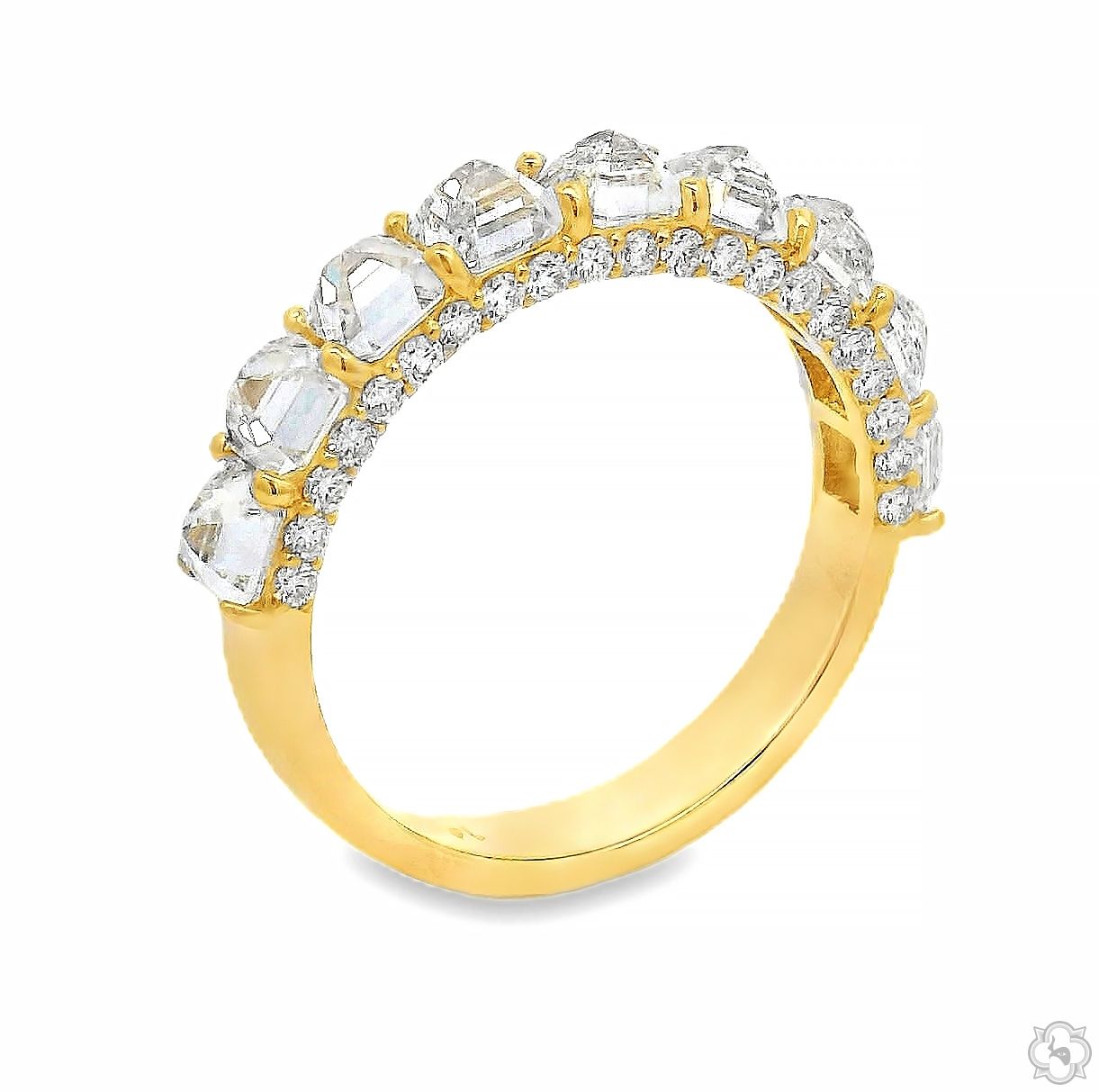 Upside Down Asscher Diamond Band 70825 | TraxNYC