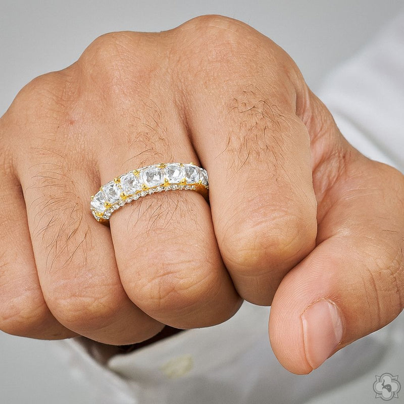 Upside Down Asscher Diamond Band 70825 - Image 7