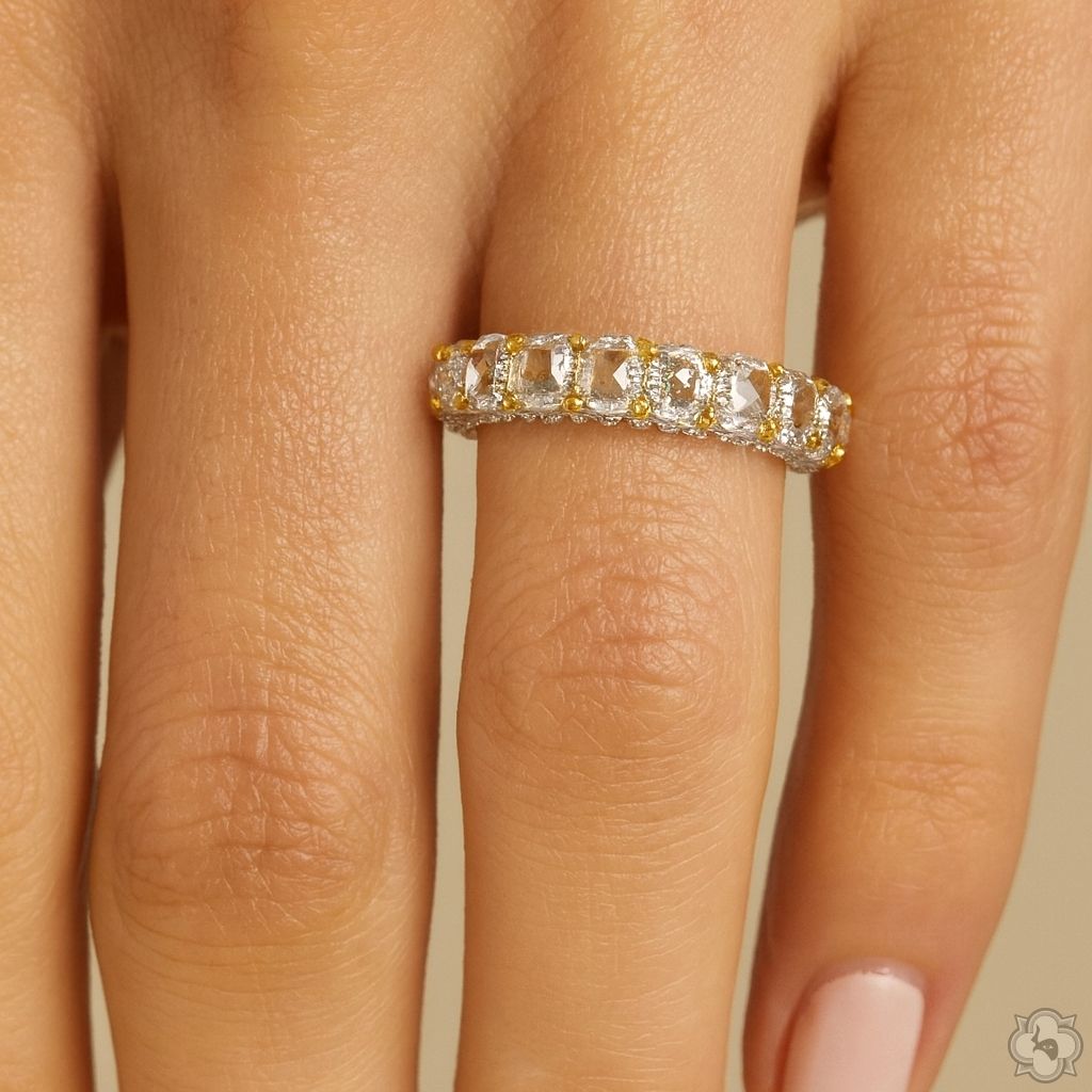 Upside Down Asscher Diamond Band 70825 | TraxNYC