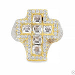 Upside Down Asscher Diamond Cross Ring 70829 - Image 1